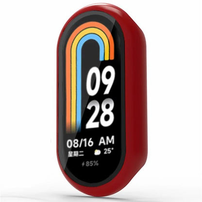 For Xiaomi Mi Band 9 Ceramic Edition Anti-Drop PC Watch Case with Built-In Tempered Glass Film