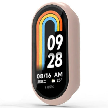 For Xiaomi Mi Band 9 Ceramic Edition Anti-Drop PC Watch Case with Built-In Tempered Glass Film