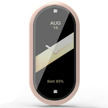 For Xiaomi Mi Band 9 Ceramic Edition Anti-Drop PC Watch Case with Built-In Tempered Glass Film