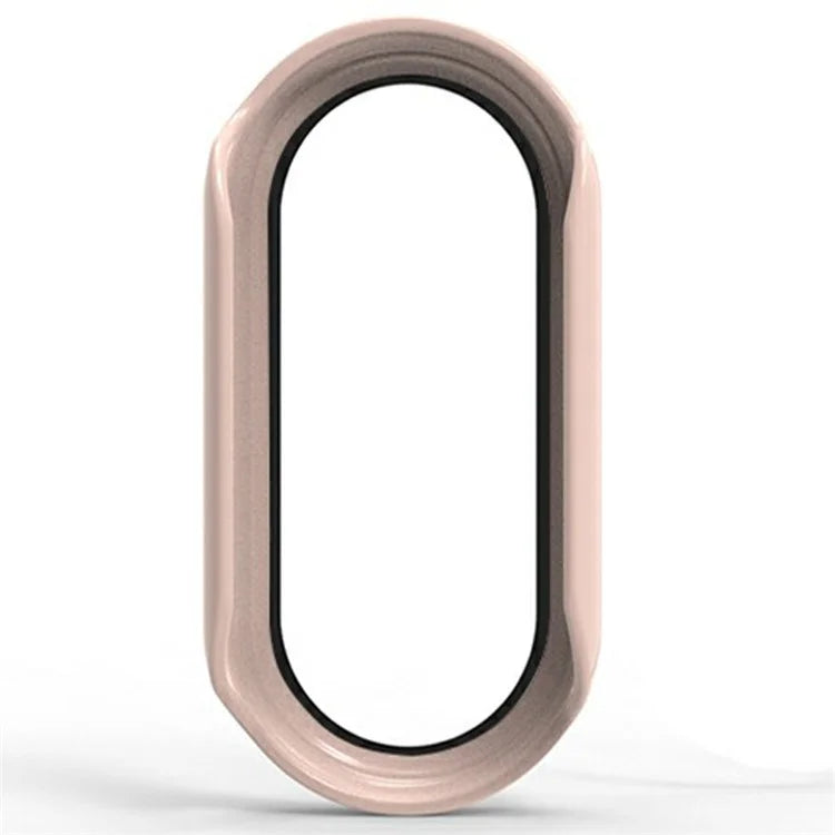 For Xiaomi Mi Band 9 Ceramic Edition Anti-Drop PC Watch Case with Built-In Tempered Glass Film