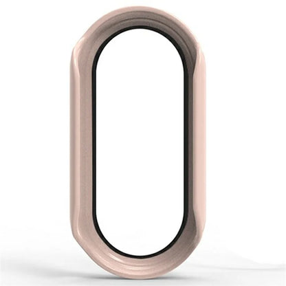 For Xiaomi Mi Band 9 Ceramic Edition Anti-Drop PC Watch Case with Built-In Tempered Glass Film