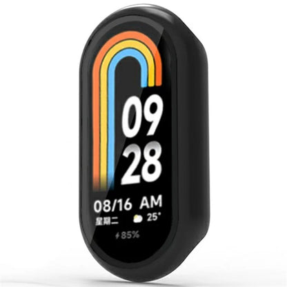For Xiaomi Mi Band 9 Ceramic Edition Anti-Drop PC Watch Case with Built-In Tempered Glass Film