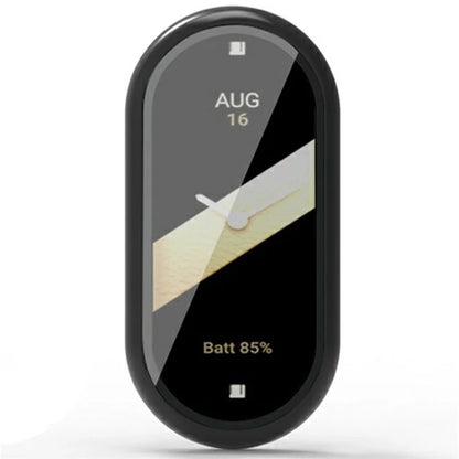 For Xiaomi Mi Band 9 Ceramic Edition Anti-Drop PC Watch Case with Built-In Tempered Glass Film