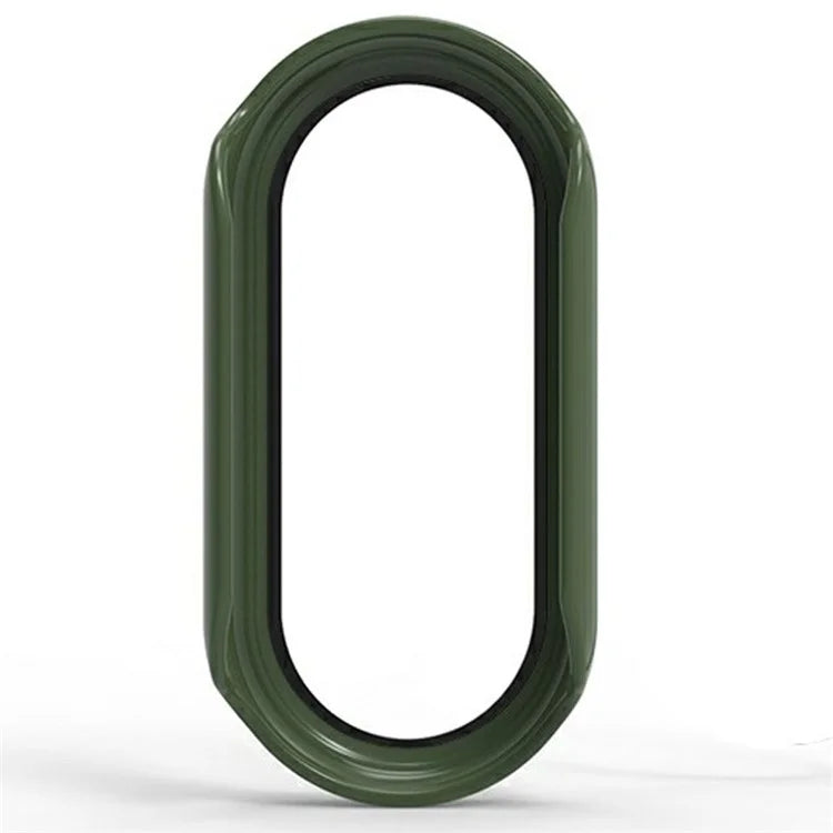 For Xiaomi Mi Band 9 Ceramic Edition Anti-Drop PC Watch Case with Built-In Tempered Glass Film
