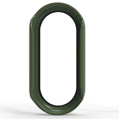 For Xiaomi Mi Band 9 Ceramic Edition Anti-Drop PC Watch Case with Built-In Tempered Glass Film
