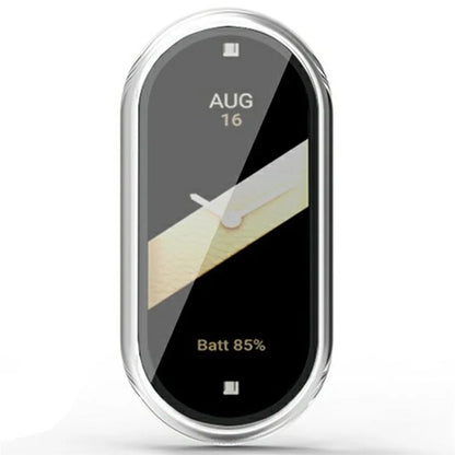 For Xiaomi Mi Band 9 Ceramic Edition Anti-Drop PC Watch Case with Built-In Tempered Glass Film