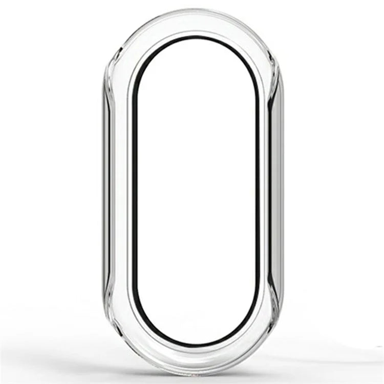 For Xiaomi Mi Band 9 Ceramic Edition Anti-Drop PC Watch Case with Built-In Tempered Glass Film