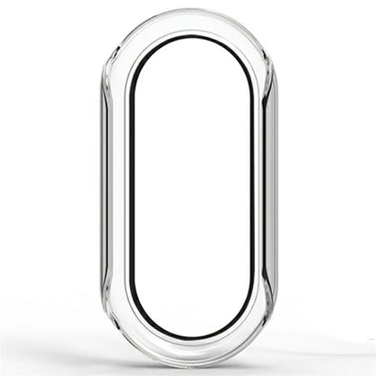 For Xiaomi Mi Band 9 Ceramic Edition Anti-Drop PC Watch Case with Built-In Tempered Glass Film