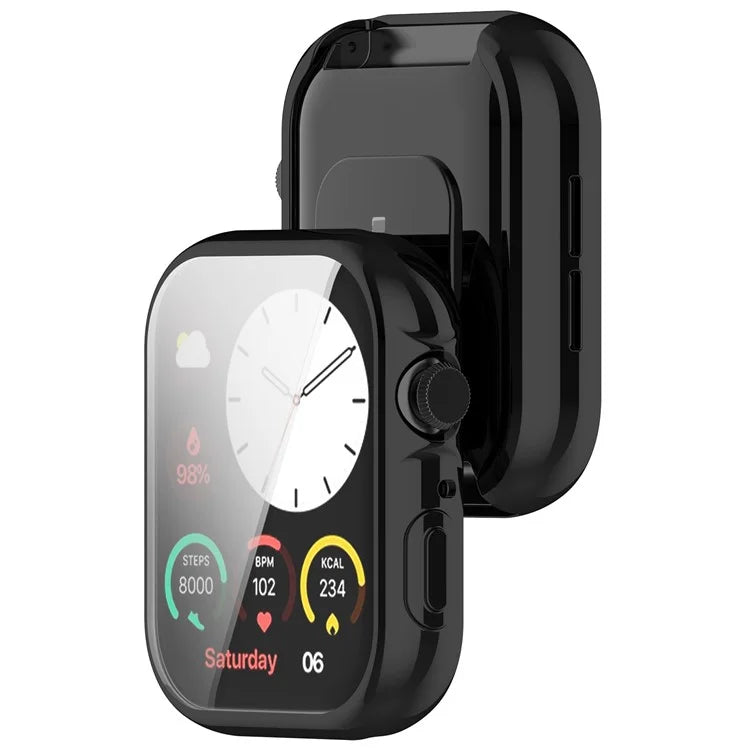 For Noise Colorfit Ultra 3 Drop Protection TPU Cover Watch Frame Case Edge Protector - Black