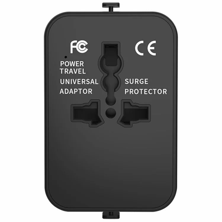 HHT202-2C 1xUSB+2x Type-C Charging Adapter Travel Universal Charger Converter