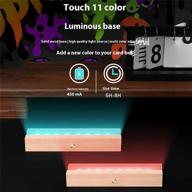 For Nintendo Switch Game Card Case Magnetic Transparent Acrylic Game Storage Box with Light Base