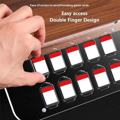 For Nintendo Switch Game Card Case Magnetic Transparent Acrylic Game Storage Box with Light Base