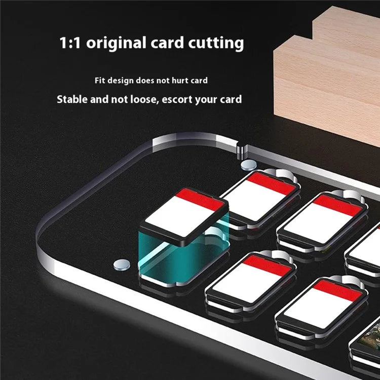 For Nintendo Switch Game Card Case Magnetic Transparent Acrylic Game Storage Box with Light Base