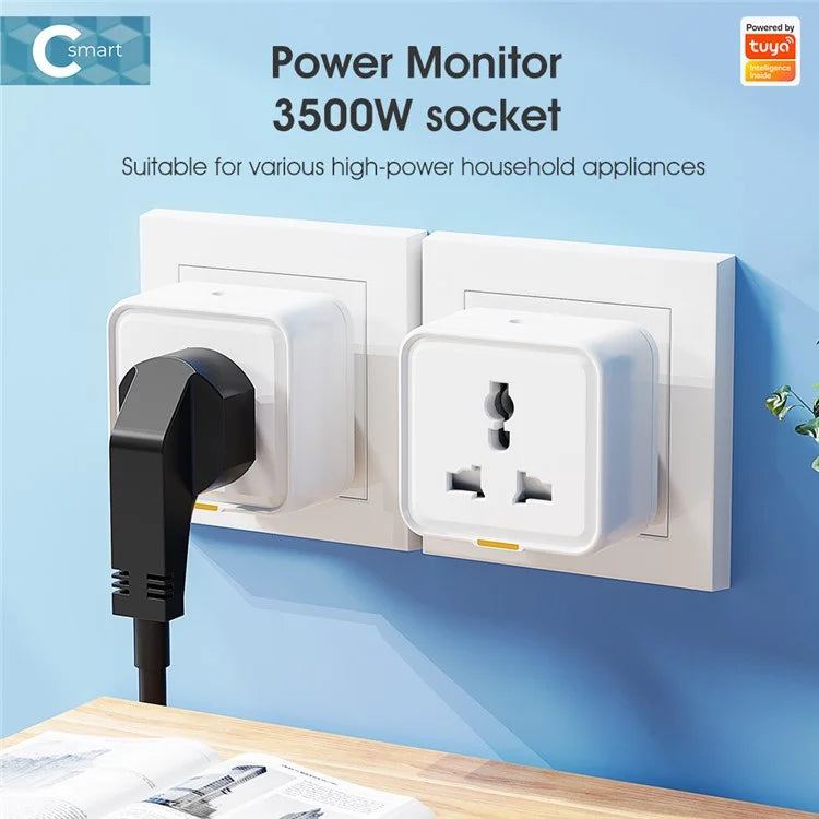 MG-CZ107W Smart Home WiFi Socket Power Outlet Tuya APP Voice Control Timer Plug, UK Plug