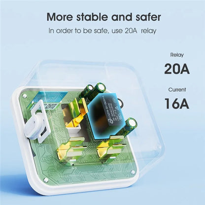MG-CZ107W Smart Home WiFi Socket Power Outlet Tuya APP Voice Control Timer Plug, EU Plug