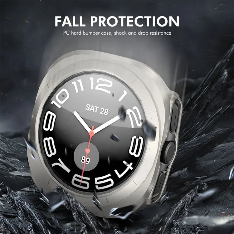 ENKAY HAT PRINCE For Samsung Galaxy Watch Ultra 47mm Case PC Watch Cover with 0.2mm 9H Screen Film