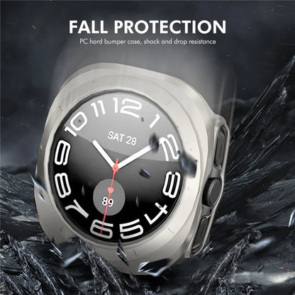 ENKAY HAT PRINCE For Samsung Galaxy Watch Ultra 47mm Case PC Watch Cover with 0.2mm 9H Screen Film