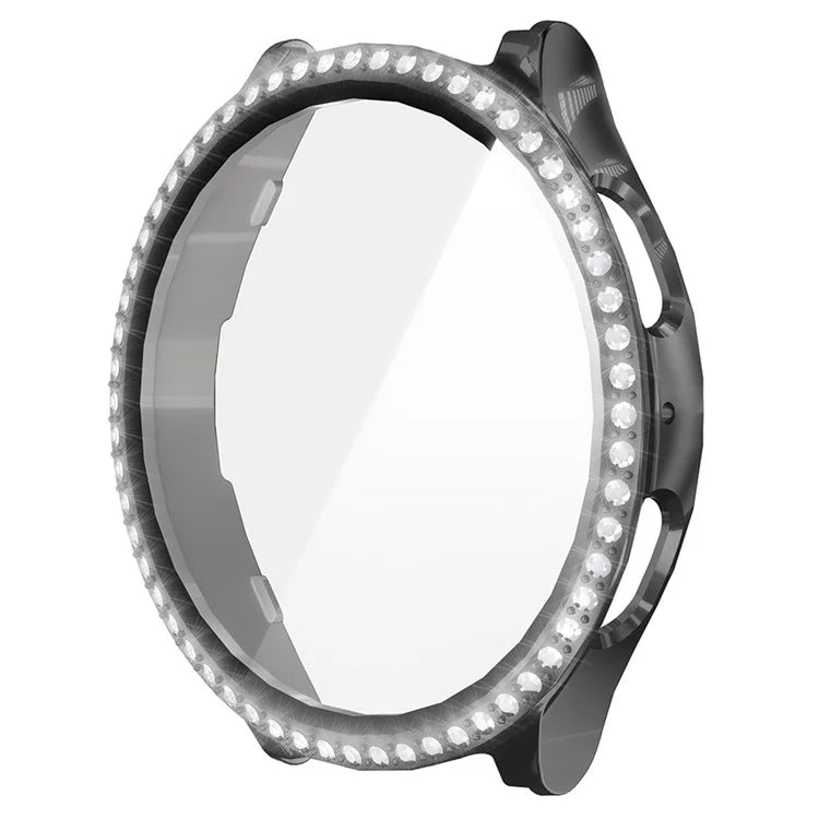 ENKAY HAT PRINCE For Samsung Galaxy Watch7 40mm PC Case Rhinestone Decor Watch Cover with Screen Film