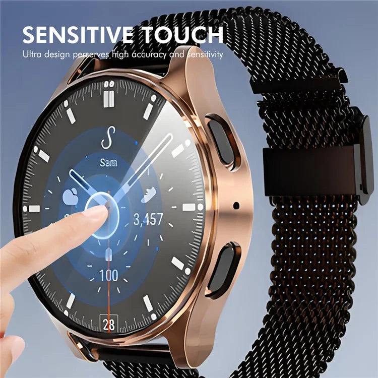 ENKAY HAT PRINCE For Samsung Galaxy Watch7 44mm Shockproof Cover TPU Watch Case Built-In Screen Film