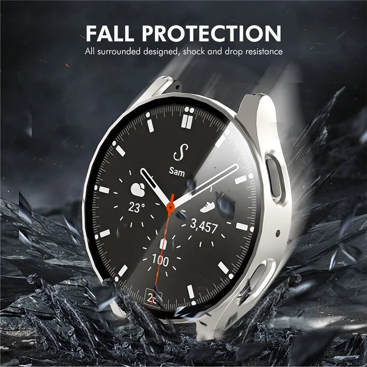 ENKAY HAT PRINCE For Samsung Galaxy Watch7 44mm PC Case Protective Watch Cover Built-In Screen Film