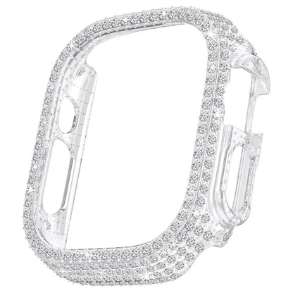 For Apple Watch Ultra 2 / Ultra 49mm PC Watch Case Rhinestone Decor Hollow Watch Frame