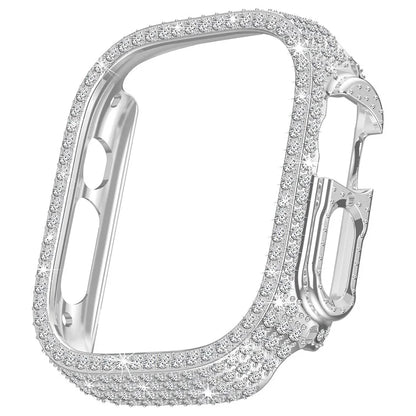 For Apple Watch Ultra 2 / Ultra 49mm PC Watch Case Rhinestone Decor Hollow Watch Frame