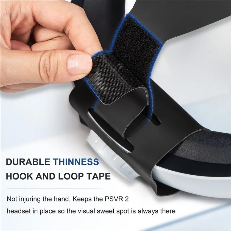 DEVASO For Sony Playstation VR2 Head Strap Double-Sided PU Leather Adjustable VR Headband Accessories
