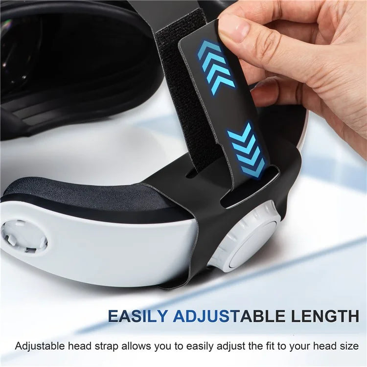 DEVASO For Sony Playstation VR2 Head Strap Double-Sided PU Leather Adjustable VR Headband Accessories
