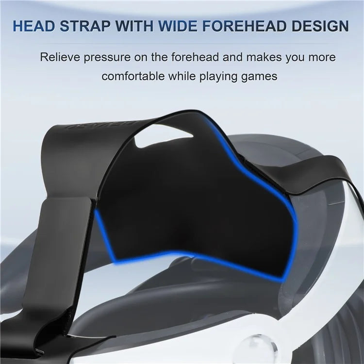 DEVASO For Sony Playstation VR2 Head Strap Double-Sided PU Leather Adjustable VR Headband Accessories