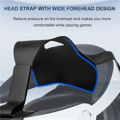 DEVASO For Sony Playstation VR2 Head Strap Double-Sided PU Leather Adjustable VR Headband Accessories