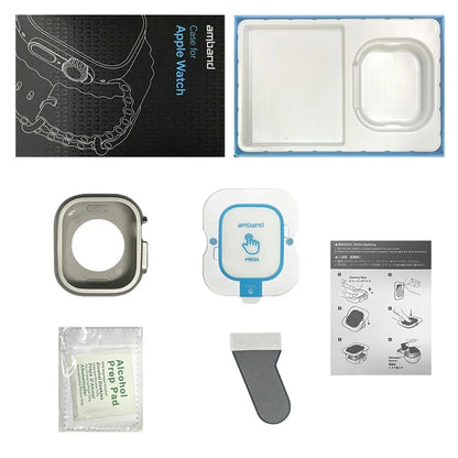 AMBAND W1 For Apple Watch Ultra 49mm Metal Watch Cover Protective Case with Tempered Glass Screen Film