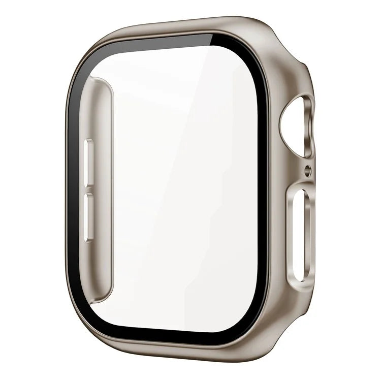 For Apple Watch Series 10 46mm Protective Case All-Around Hard PC Watch Cover with Tempered Glass Film