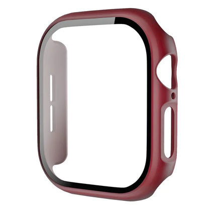 For Apple Watch Series 10 46mm Protective Case All-Around Hard PC Watch Cover with Tempered Glass Film