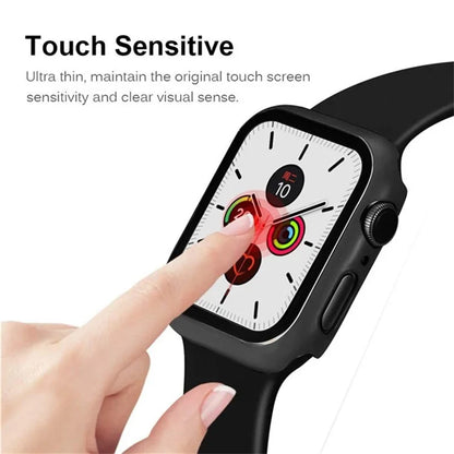 For Apple Watch Series 10 46mm Protective Case All-Around Hard PC Watch Cover with Tempered Glass Film