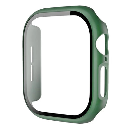 For Apple Watch Series 10 46mm Protective Case All-Around Hard PC Watch Cover with Tempered Glass Film