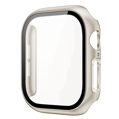 For Apple Watch Series 10 46mm Protective Case All-Around Hard PC Watch Cover with Tempered Glass Film