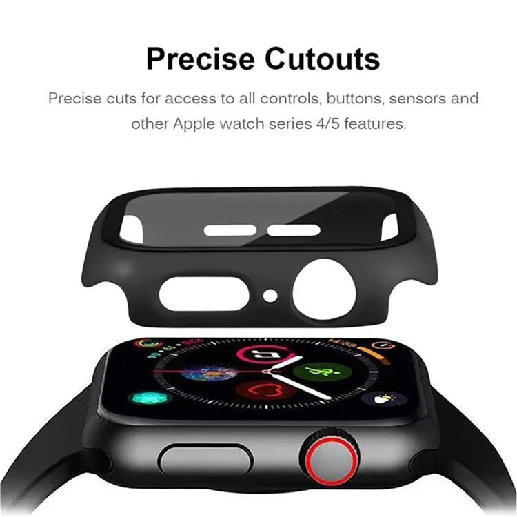 For Apple Watch Series 10 42mm Protective Case All-Around Hard PC Watch Cover with Tempered Glass Film
