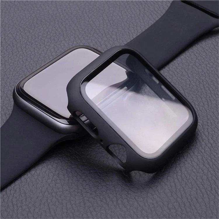 For Apple Watch Series 10 42mm Protective Case All-Around Hard PC Watch Cover with Tempered Glass Film