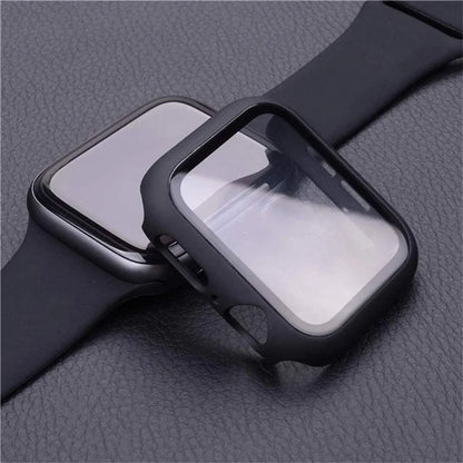 For Apple Watch Series 10 42mm Protective Case All-Around Hard PC Watch Cover with Tempered Glass Film