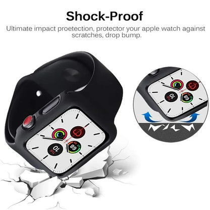For Apple Watch Series 10 42mm Protective Case All-Around Hard PC Watch Cover with Tempered Glass Film