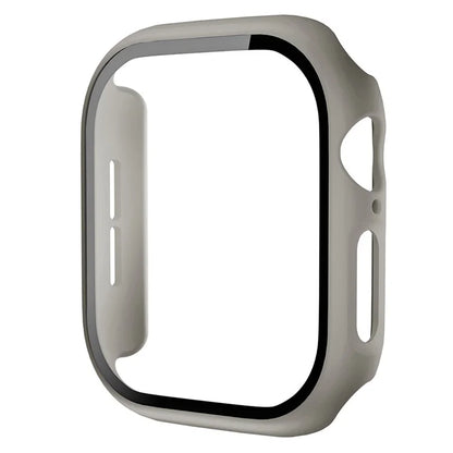 For Apple Watch Series 10 42mm Protective Case All-Around Hard PC Watch Cover with Tempered Glass Film