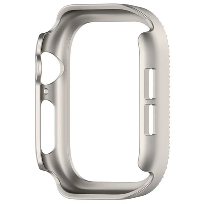 For Apple Watch Series 10 42mm Double Row Rhinestone Decor Hollow-Out Cover PC Watch Frame Case