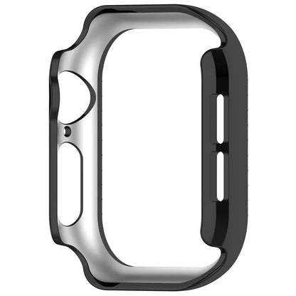 For Apple Watch Series 10 42mm Single Row Rhinestone Decor Hollow-Out Cover PC Watch Frame Case