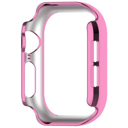 For Apple Watch Series 10 42mm Single Row Rhinestone Decor Hollow-Out Cover PC Watch Frame Case