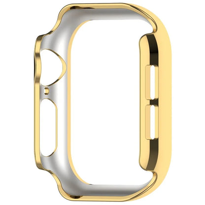 For Apple Watch Series 10 42mm Single Row Rhinestone Decor Hollow-Out Cover PC Watch Frame Case