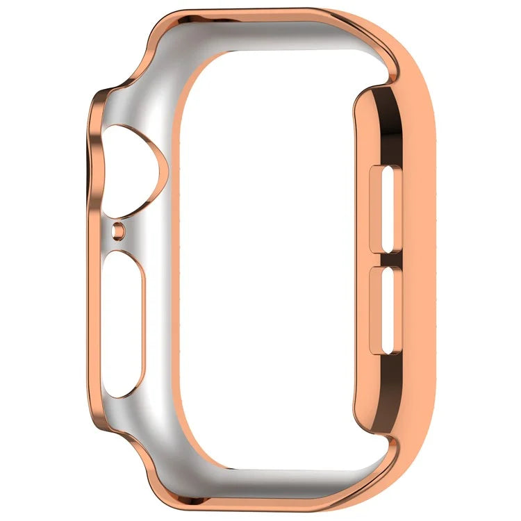 For Apple Watch Series 10 42mm Single Row Rhinestone Decor Hollow-Out Cover PC Watch Frame Case