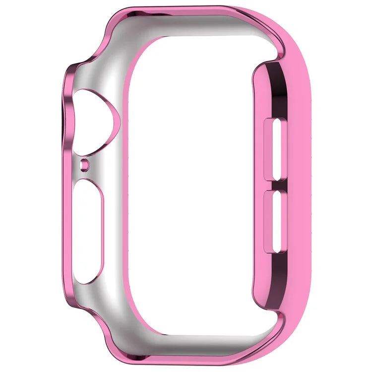 For Apple Watch Series 10 46mm Single Row Rhinestone Decor Hollow-Out Cover PC Watch Frame Case