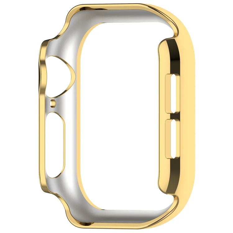 For Apple Watch Series 10 46mm Single Row Rhinestone Decor Hollow-Out Cover PC Watch Frame Case