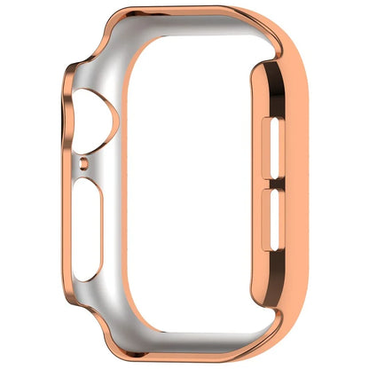 For Apple Watch Series 10 46mm Single Row Rhinestone Decor Hollow-Out Cover PC Watch Frame Case