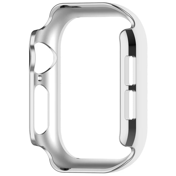 For Apple Watch Series 10 46mm Single Row Rhinestone Decor Hollow-Out Cover PC Watch Frame Case